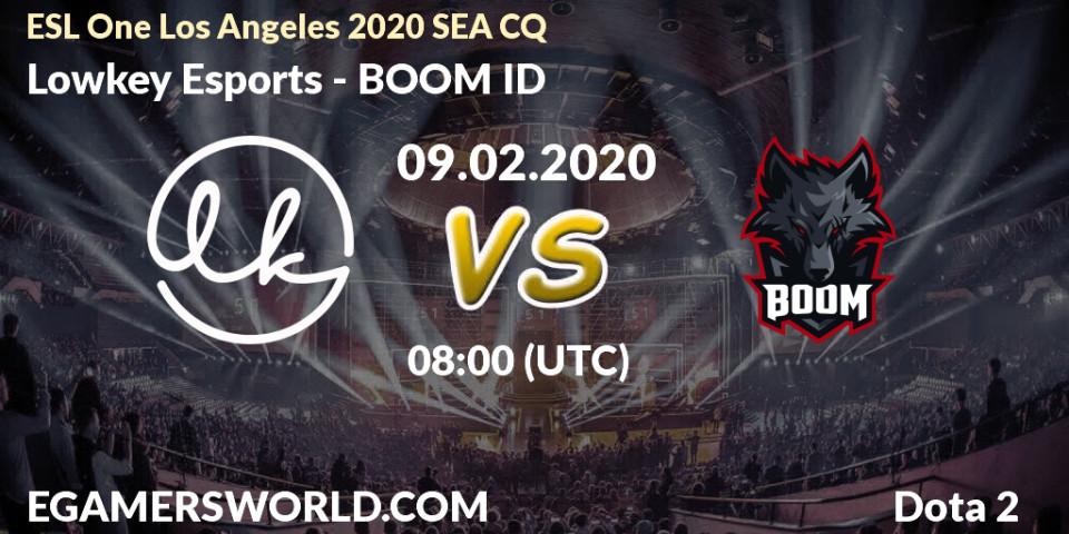 Lowkey Esports vs BOOM ID: Betting TIp, Match Prediction. 09.02.20. Dota 2, ESL One Los Angeles 2020 SEA CQ