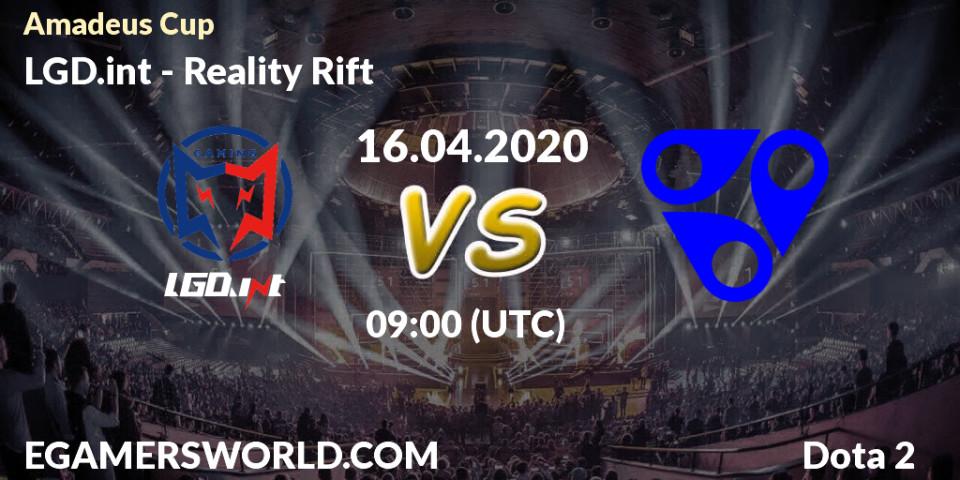 LGD.int vs Reality Rift: Betting TIp, Match Prediction. 16.04.2020 at 08:45. Dota 2, Amadeus Cup