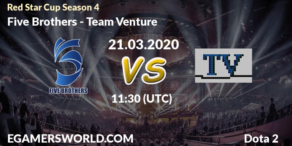 Five Brothers vs Team Venture: Betting TIp, Match Prediction. 21.03.20. Dota 2, Red Star Cup Season 4