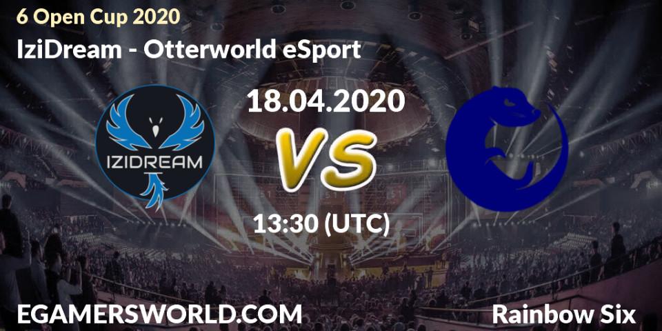IziDream vs Otterworld eSport: Betting TIp, Match Prediction. 18.04.2020 at 13:30. Rainbow Six, 6 Open Cup 2020
