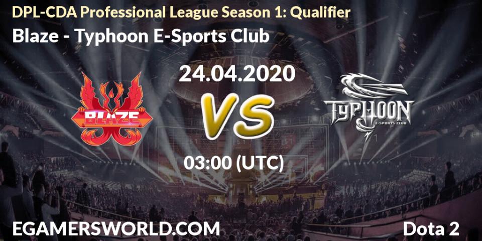 Blaze vs Typhoon E-Sports Club: Betting TIp, Match Prediction. 24.04.20. Dota 2, DPL-CDA Professional League Season 1: Qualifier