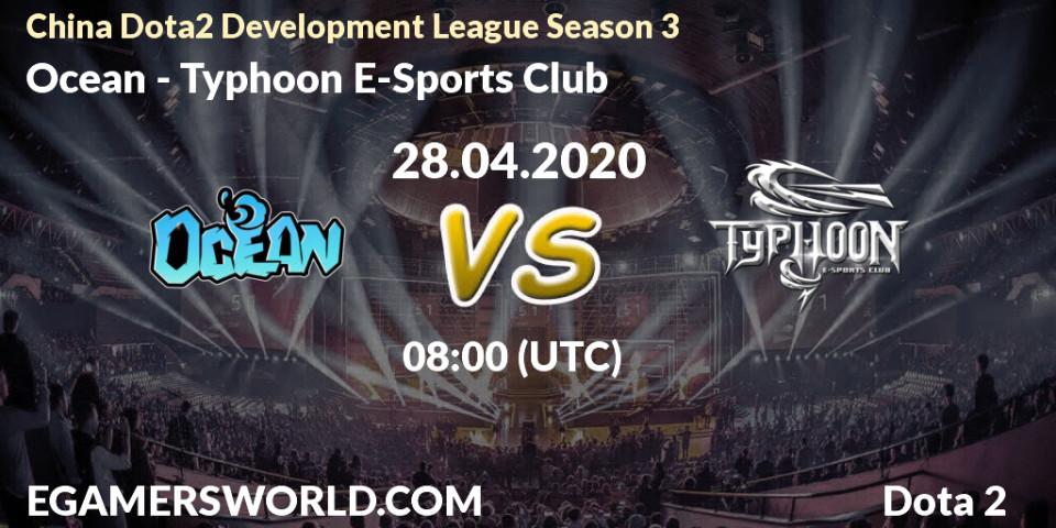 Ocean vs Typhoon E-Sports Club: Betting TIp, Match Prediction. 28.04.2020 at 08:08. Dota 2, China Dota2 Development League Season 3