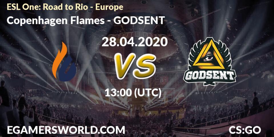 Copenhagen Flames vs GODSENT: Betting TIp, Match Prediction. 28.04.2020 at 13:00. Counter-Strike (CS2), ESL One: Road to Rio - Europe