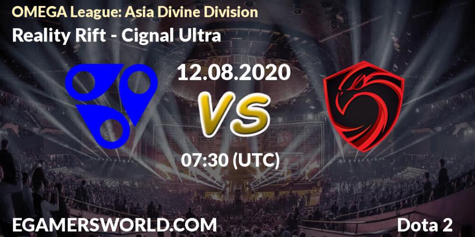 Reality Rift vs Cignal Ultra: Betting TIp, Match Prediction. 12.08.20. Dota 2, OMEGA League: Asia Divine Division