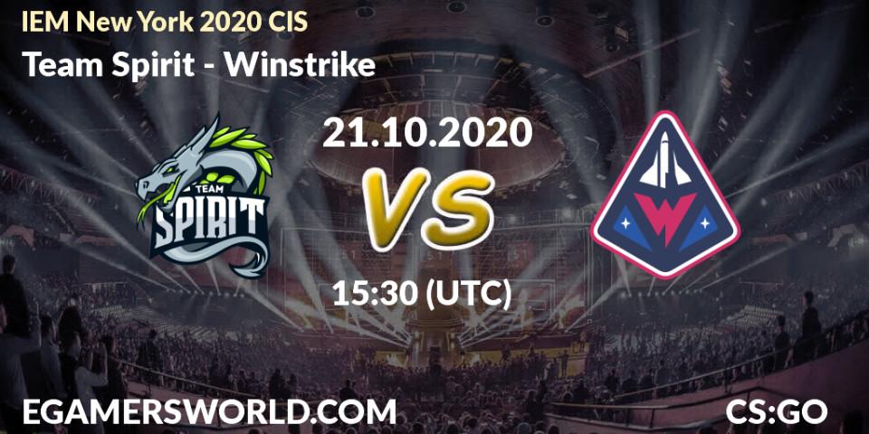 Team Spirit vs Winstrike: Betting TIp, Match Prediction. 21.10.20. CS2 (CS:GO), IEM New York 2020 CIS