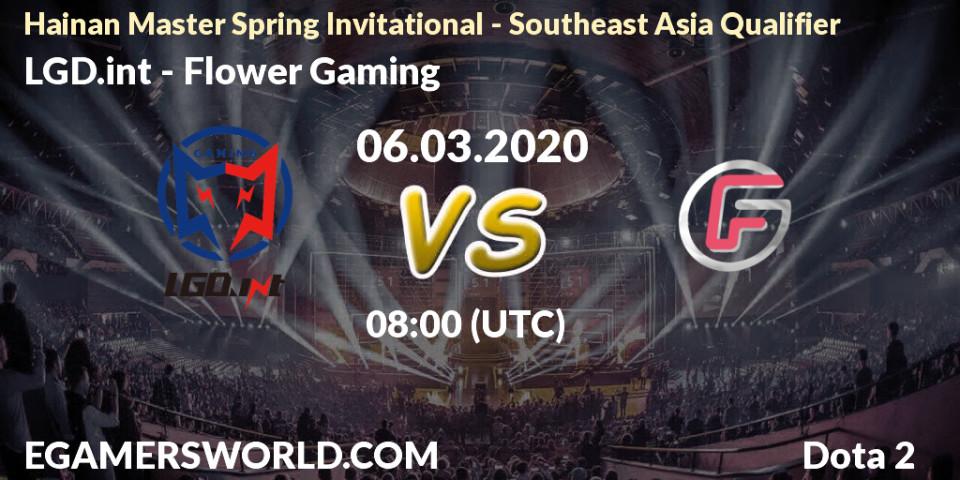 LGD.int vs Flower Gaming: Betting TIp, Match Prediction. 06.03.20. Dota 2, Hainan Master Spring Invitational - Southeast Asia Qualifier