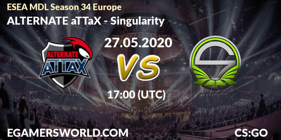 ALTERNATE aTTaX vs Singularity: Betting TIp, Match Prediction. 10.06.20. CS2 (CS:GO), ESEA MDL Season 34 Europe