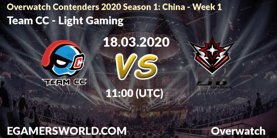 Team CC vs Light Gaming: Betting TIp, Match Prediction. 18.03.20. Overwatch, Overwatch Contenders 2020 Season 1: China - Week 1