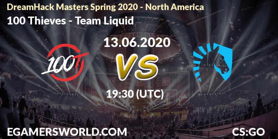 100 Thieves vs Team Liquid: Betting TIp, Match Prediction. 13.06.20. CS2 (CS:GO), DreamHack Masters Spring 2020 - North America