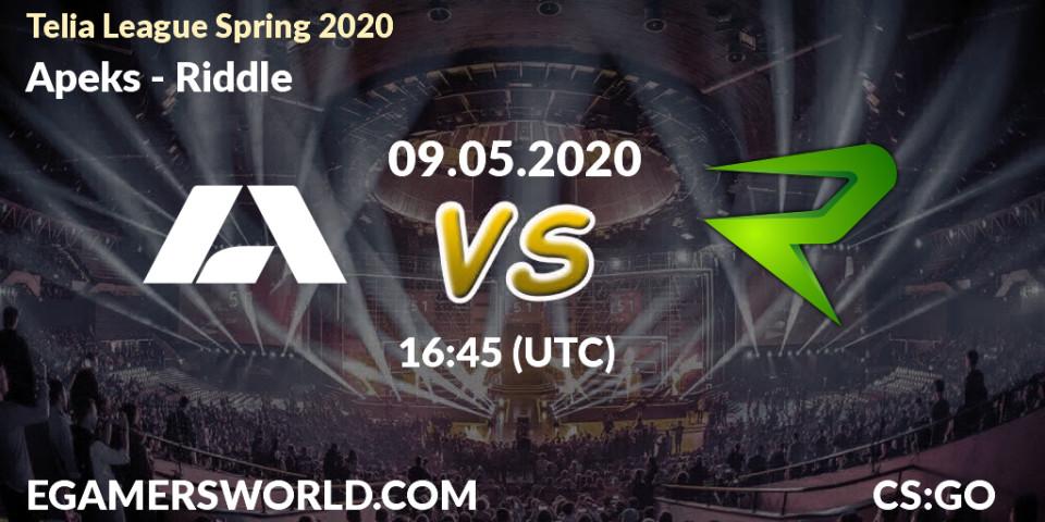 Apeks vs Riddle: Betting TIp, Match Prediction. 09.05.20. CS2 (CS:GO), Telia League Spring 2020