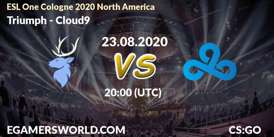 Triumph vs Cloud9: Betting TIp, Match Prediction. 23.08.20. CS2 (CS:GO), ESL One Cologne 2020 North America