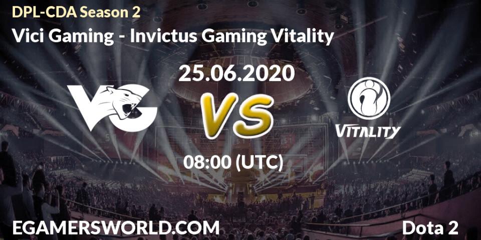 Vici Gaming vs Invictus Gaming Vitality: Betting TIp, Match Prediction. 25.06.20. Dota 2, DPL-CDA Professional League Season 2