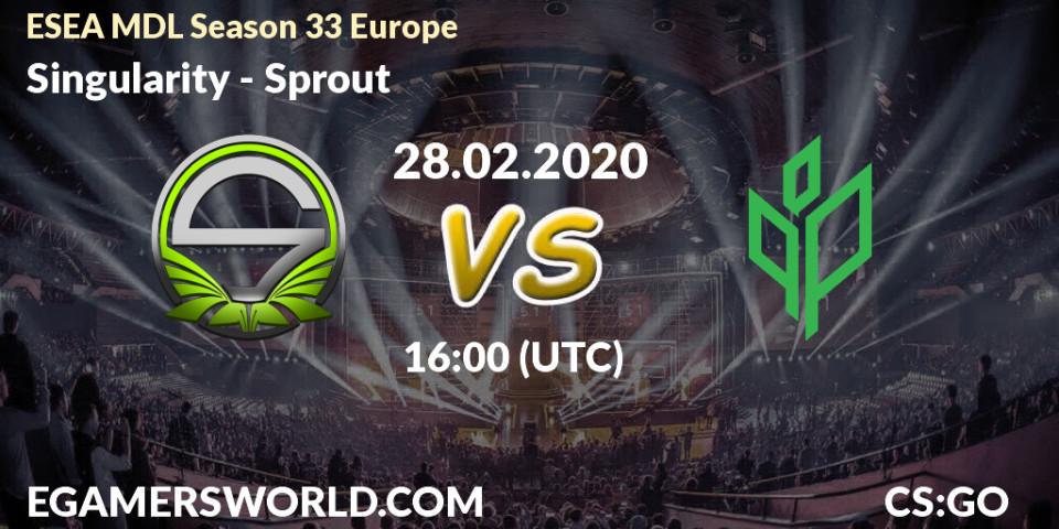 Singularity vs Sprout: Betting TIp, Match Prediction. 28.02.20. CS2 (CS:GO), ESEA MDL Season 33 Europe