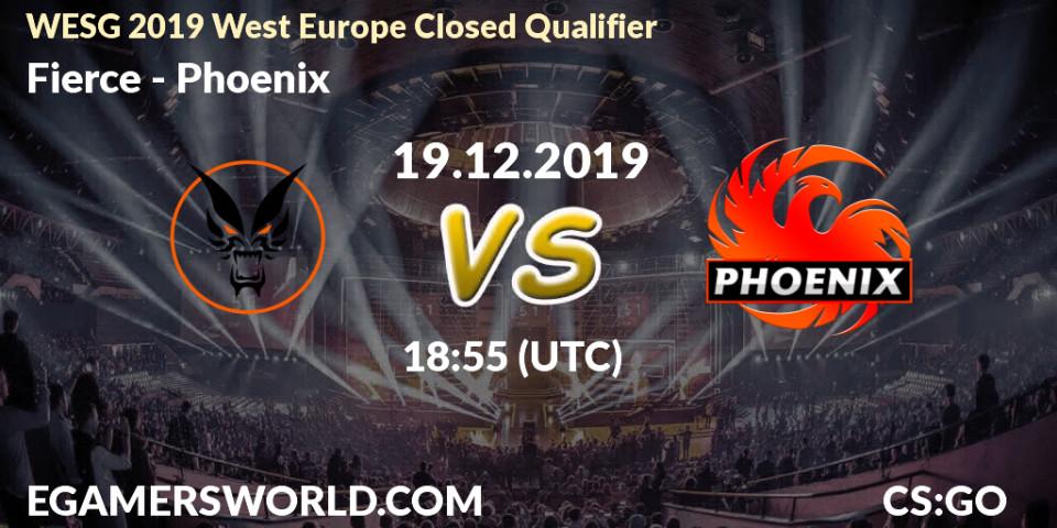 Fierce vs Phoenix: Betting TIp, Match Prediction. 19.12.19. CS2 (CS:GO), WESG 2019 West Europe Closed Qualifier