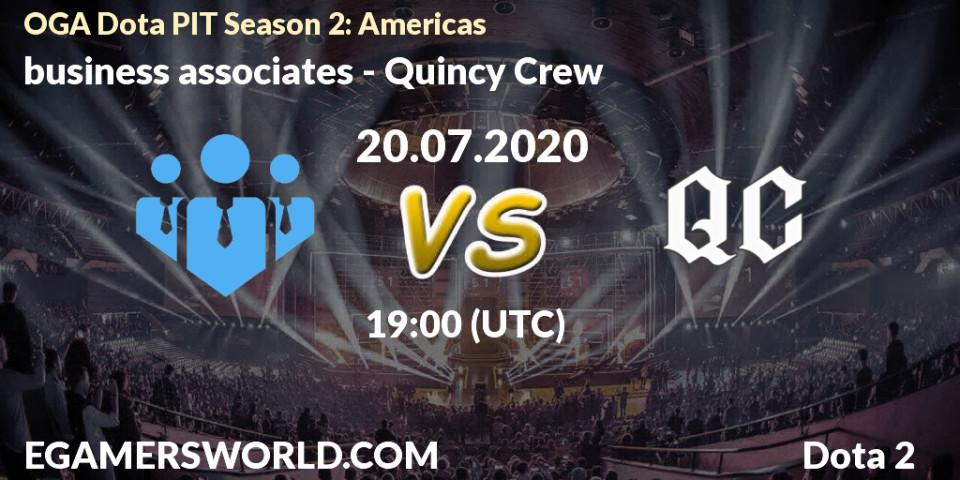 business associates vs Quincy Crew: Betting TIp, Match Prediction. 20.07.20. Dota 2, OGA Dota PIT Season 2: Americas