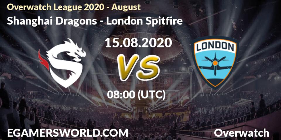 Shanghai Dragons vs London Spitfire: Betting TIp, Match Prediction. 15.08.20. Overwatch, Overwatch League 2020 - August