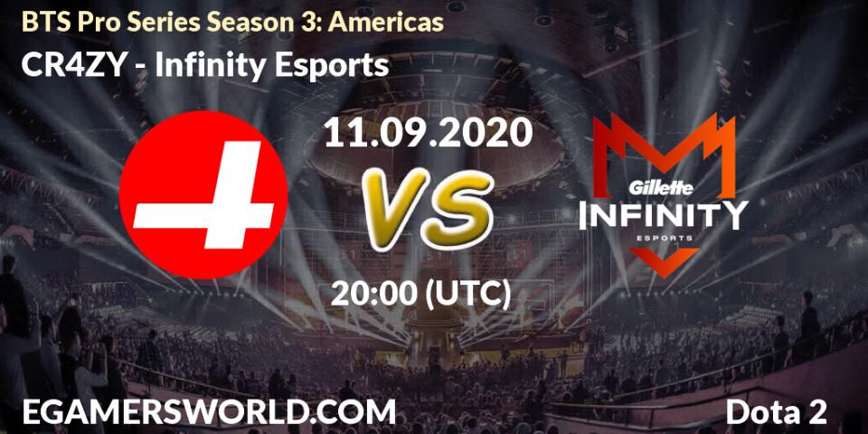CR4ZY vs Infinity Esports: Betting TIp, Match Prediction. 11.09.20. Dota 2, BTS Pro Series Season 3: Americas