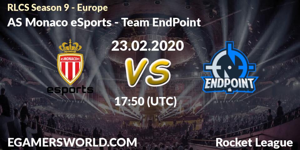 AS Monaco eSports vs Team EndPoint: Betting TIp, Match Prediction. 23.02.20. Rocket League, RLCS Season 9 - Europe