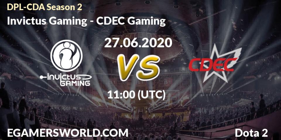 Invictus Gaming vs CDEC Gaming: Betting TIp, Match Prediction. 27.06.20. Dota 2, DPL-CDA Professional League Season 2