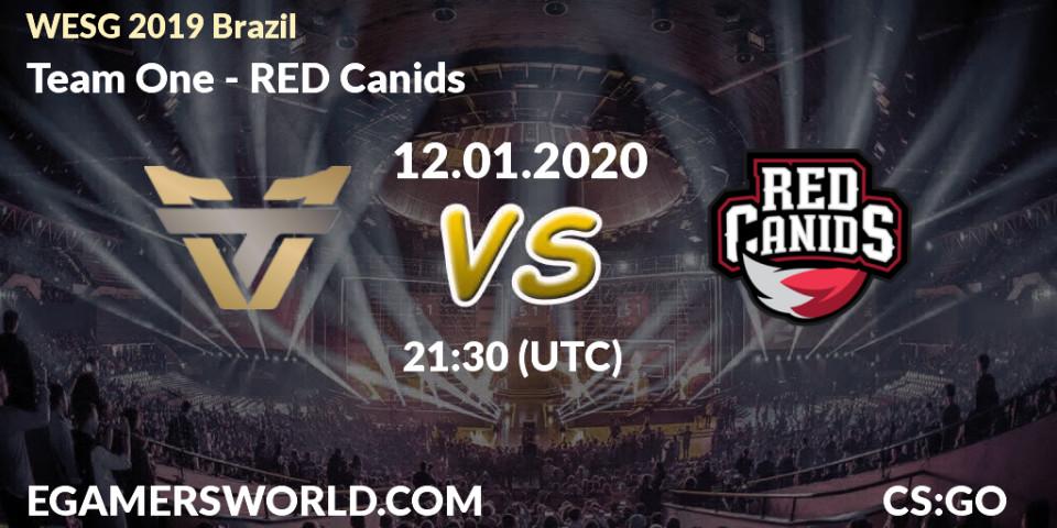 Team One vs RED Canids: Betting TIp, Match Prediction. 12.01.20. CS2 (CS:GO), WESG 2019 Brazil Online