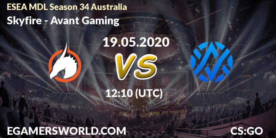 Skyfire vs Avant Gaming: Betting TIp, Match Prediction. 26.05.20. CS2 (CS:GO), ESEA MDL Season 34 Australia