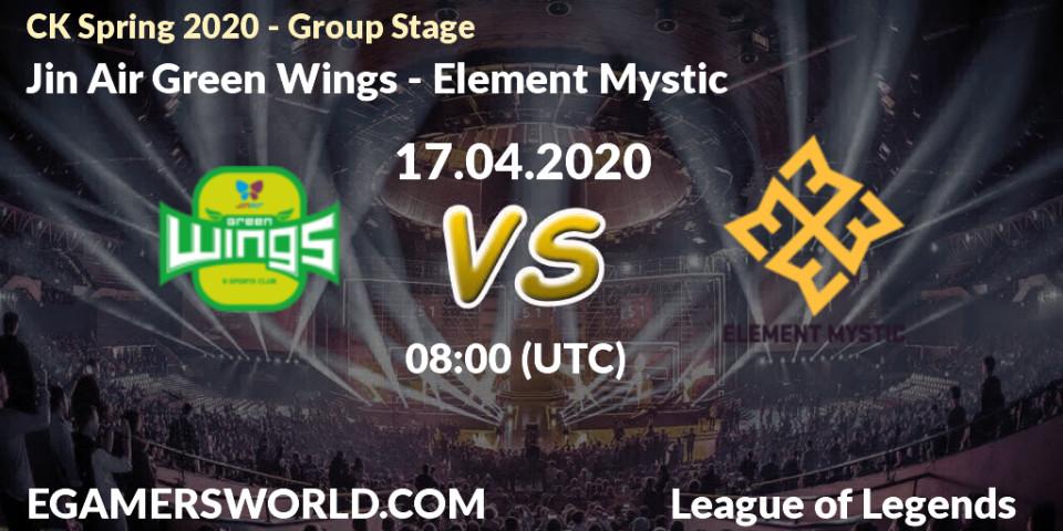 Jin Air Green Wings vs Element Mystic: Betting TIp, Match Prediction. 17.04.20. LoL, CK Spring 2020 - Group Stage