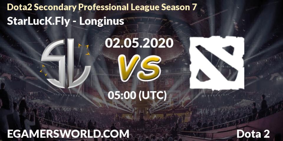 StarLucK.Fly vs Longinus: Betting TIp, Match Prediction. 02.05.2020 at 05:02. Dota 2, Dota2 Secondary Professional League 2020
