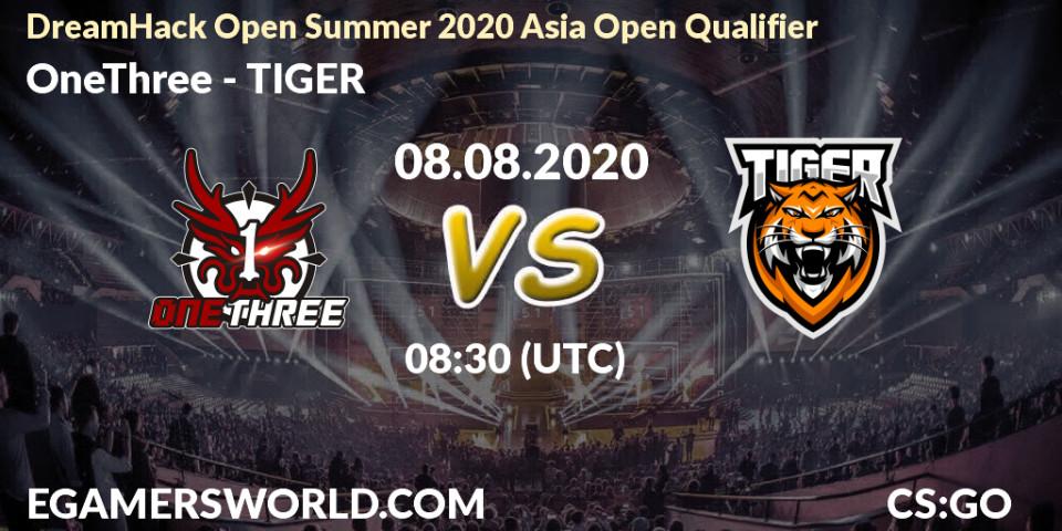 OneThree vs TIGER: Betting TIp, Match Prediction. 08.08.20. CS2 (CS:GO), DreamHack Open Summer 2020 Asia Open Qualifier