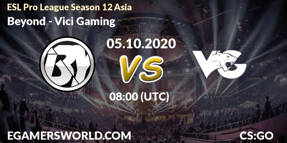 Beyond vs Vici Gaming: Betting TIp, Match Prediction. 05.10.20. CS2 (CS:GO), ESL Pro League Season 12 Asia
