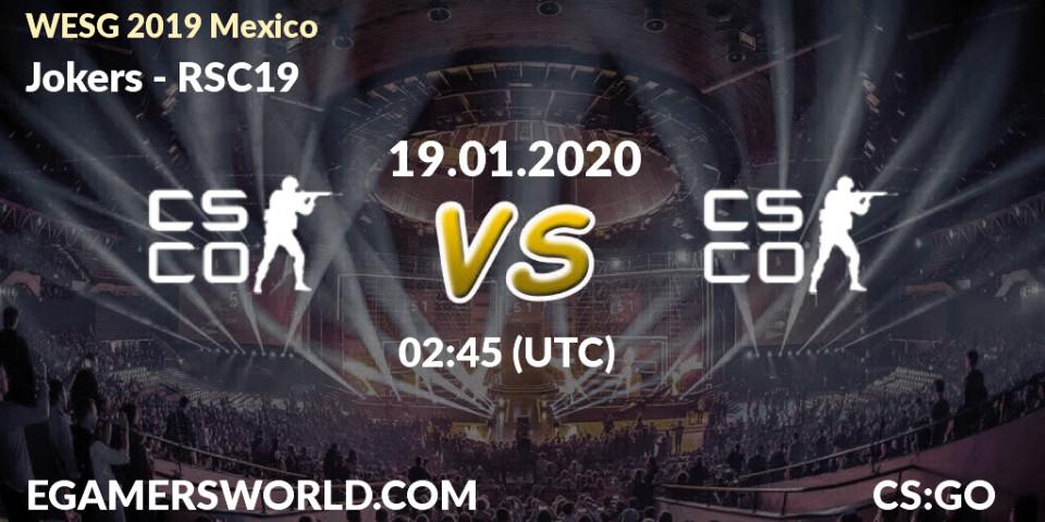 Jokers vs RSC19: Betting TIp, Match Prediction. 19.01.20. CS2 (CS:GO), WESG 2019 Mexico