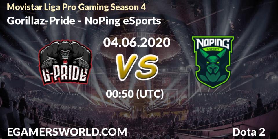 Gorillaz-Pride vs NoPing eSports: Betting TIp, Match Prediction. 04.06.20. Dota 2, Movistar Liga Pro Gaming Season 4