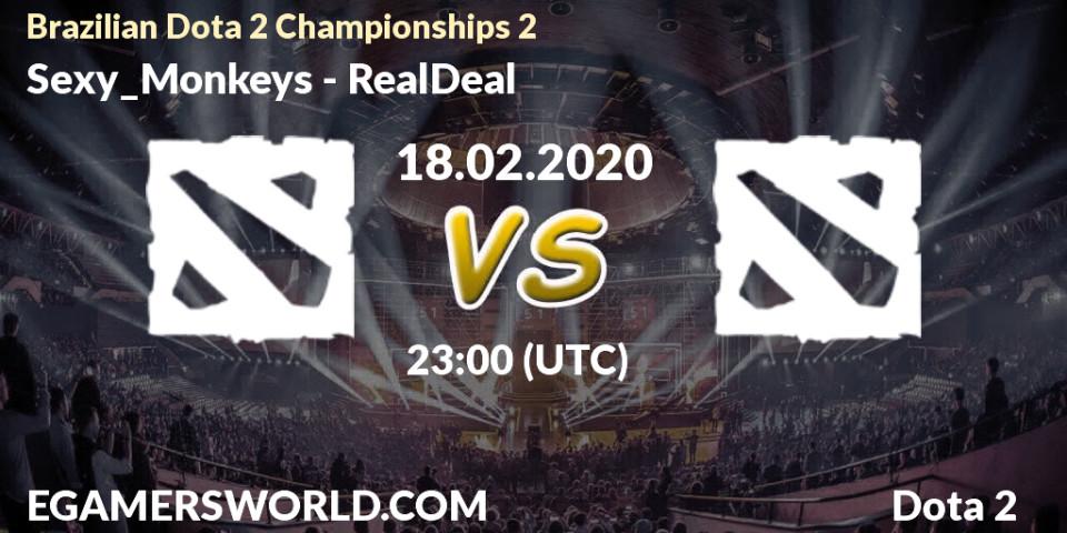 Sexy_Monkeys vs RealDeal: Betting TIp, Match Prediction. 18.02.20. Dota 2, Brazilian Dota 2 Championships 2