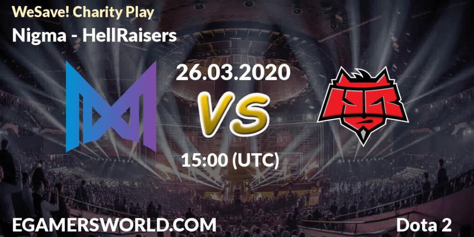 Nigma vs HellRaisers: Betting TIp, Match Prediction. 26.03.20. Dota 2, WeSave! Charity Play