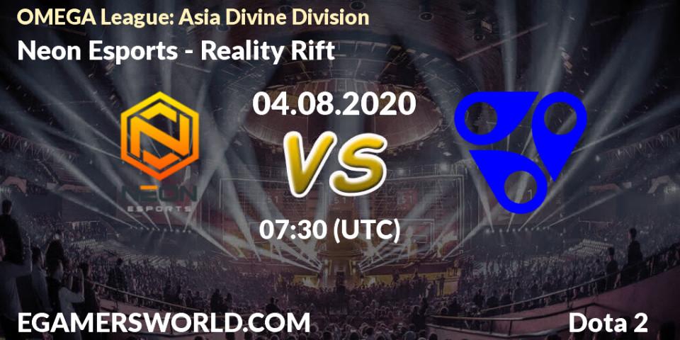 Neon Esports vs Reality Rift: Betting TIp, Match Prediction. 04.08.20. Dota 2, OMEGA League: Asia Divine Division