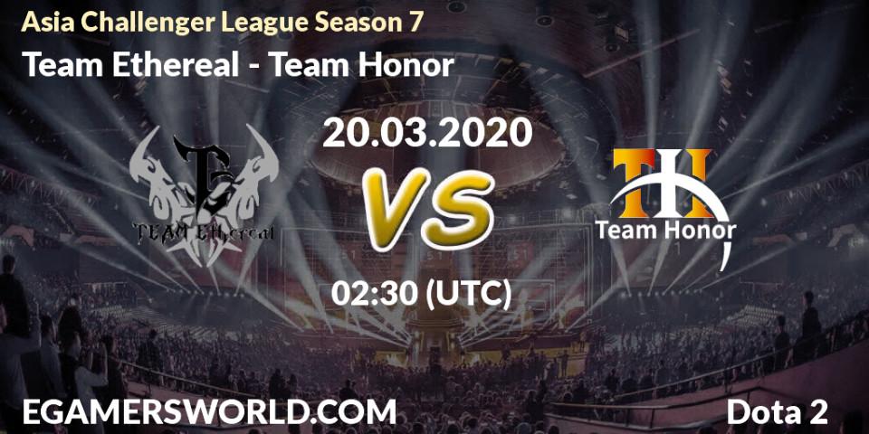 Team Ethereal vs Team Honor: Betting TIp, Match Prediction. 20.03.20. Dota 2, Asia Challenger League Season 7