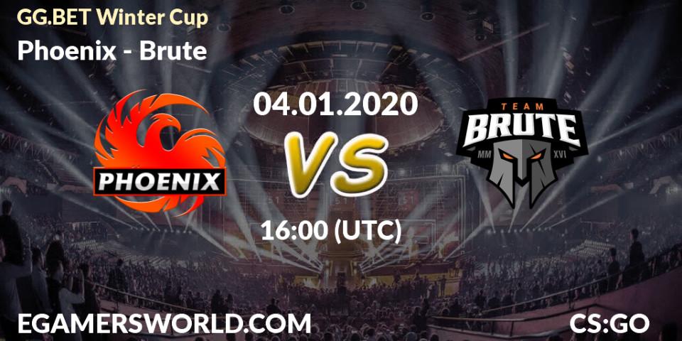 Phoenix vs Brute: Betting TIp, Match Prediction. 04.01.20. CS2 (CS:GO), GG.BET Winter Cup	