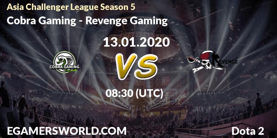 Cobra Gaming vs Revenge Gaming: Betting TIp, Match Prediction. 13.01.20. Dota 2, Asia Challenger League Season 5