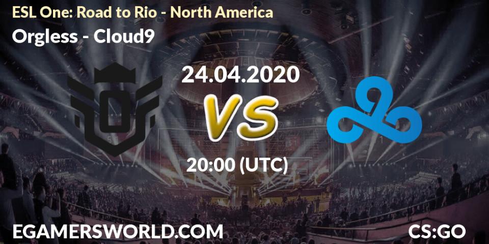 Orgless vs Cloud9: Betting TIp, Match Prediction. 24.04.20. CS2 (CS:GO), ESL One: Road to Rio - North America