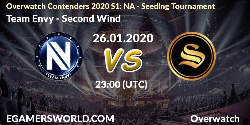 Team Envy vs Second Wind: Betting TIp, Match Prediction. 26.01.20. Overwatch, Overwatch Contenders 2020 S1: NA - Seeding Tournament