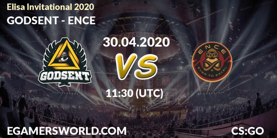 GODSENT vs ENCE: Betting TIp, Match Prediction. 30.04.2020 at 11:30. Counter-Strike (CS2), Elisa Invitational: Spring 2020