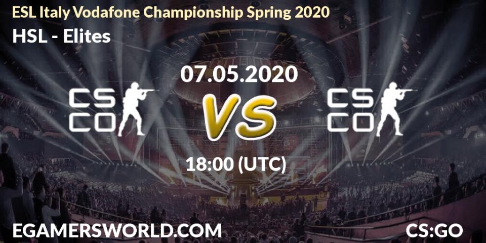 HSL vs Elites: Betting TIp, Match Prediction. 07.05.20. CS2 (CS:GO), ESL Italy Vodafone Championship Spring 2020