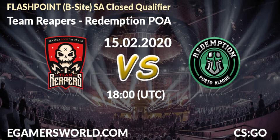 Team Reapers vs Redemption POA: Betting TIp, Match Prediction. 15.02.20. CS2 (CS:GO), FLASHPOINT South America Closed Qualifier