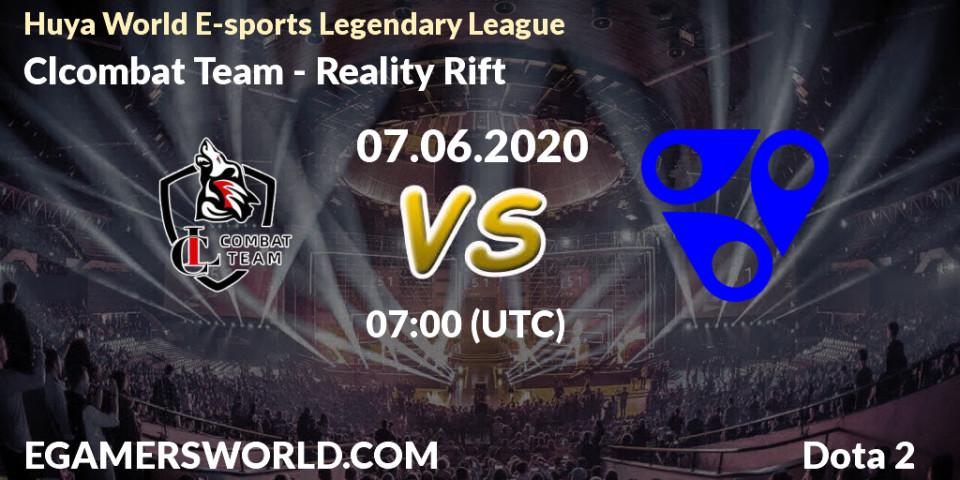 Clcombat Team vs Reality Rift: Betting TIp, Match Prediction. 07.06.20. Dota 2, Huya World E-sports Legendary League