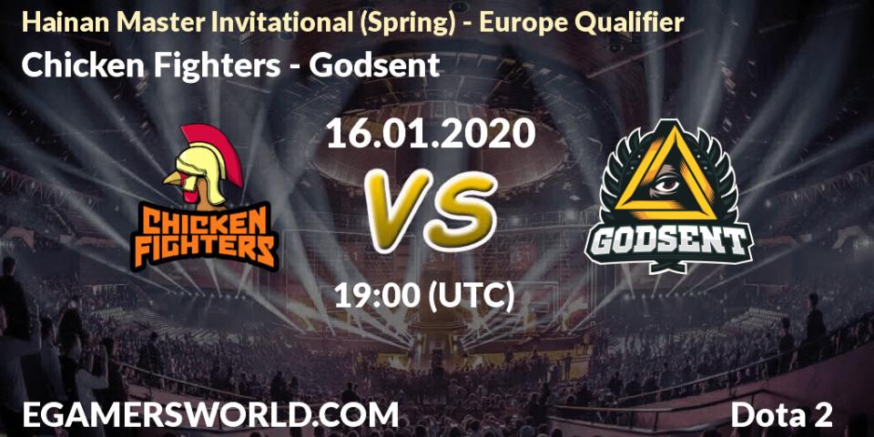 Chicken Fighters vs Godsent: Betting TIp, Match Prediction. 16.01.20. Dota 2, Hainan Master Invitational (Spring) - Europe Qualifier