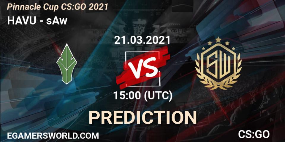 HAVU vs sAw: Betting TIp, Match Prediction. 21.03.2021 at 15:00. Counter-Strike (CS2), Pinnacle Cup #1