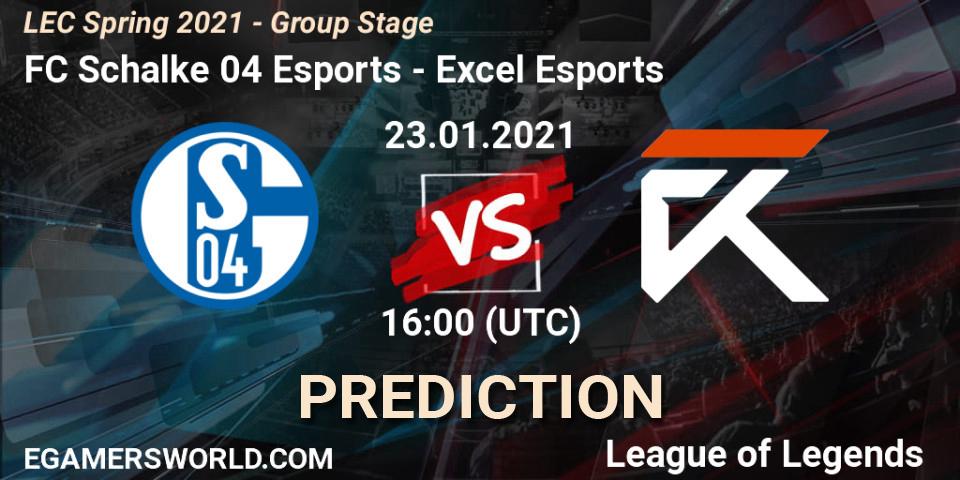 FC Schalke 04 Esports vs Excel Esports: Betting TIp, Match Prediction. 23.01.21. LoL, LEC Spring 2021 - Group Stage