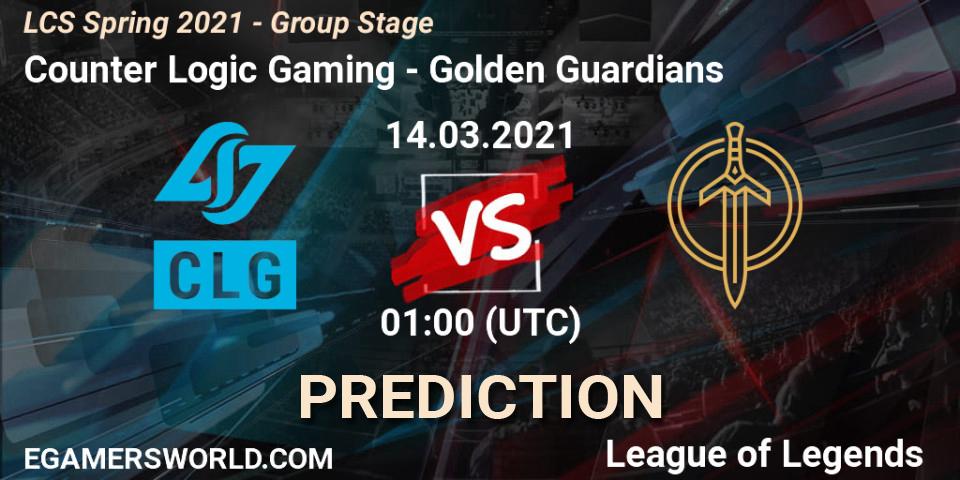 Counter Logic Gaming vs Golden Guardians: Betting TIp, Match Prediction. 14.03.21. LoL, LCS Spring 2021 - Group Stage