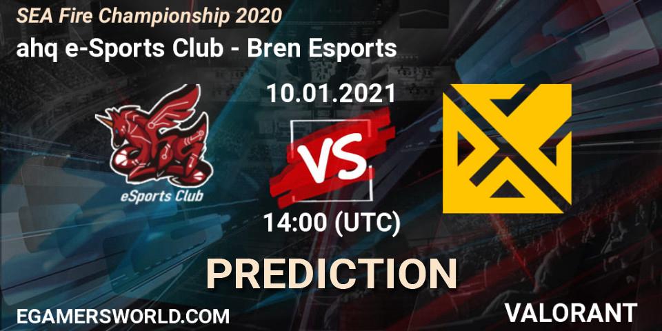 ahq e-Sports Club vs Bren Esports: Betting TIp, Match Prediction. 10.01.2021 at 14:00. VALORANT, SEA Fire Championship 2020