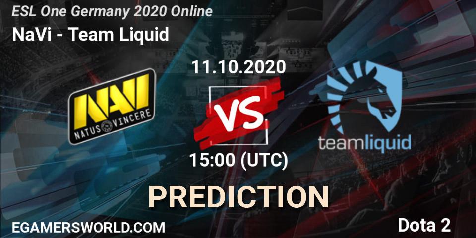 NaVi vs Team Liquid: Betting TIp, Match Prediction. 11.10.20. Dota 2, ESL One Germany 2020 Online