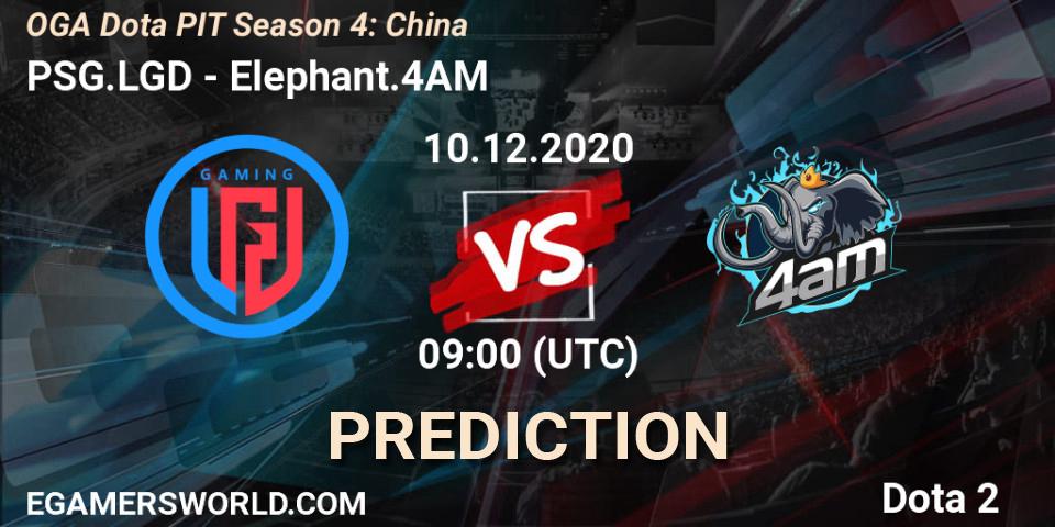 PSG.LGD vs Elephant.4AM: Betting TIp, Match Prediction. 10.12.2020 at 09:24. Dota 2, OGA Dota PIT Season 4: China